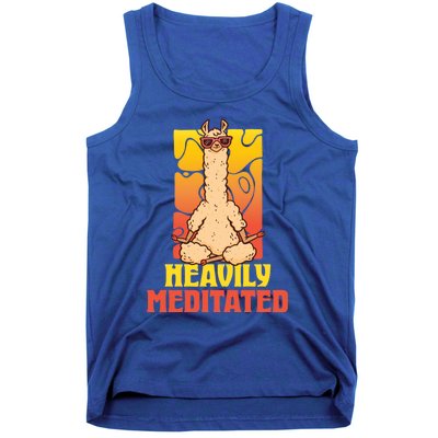 Heavily Meditated Great Gift Yoga Llama Gift Tank Top