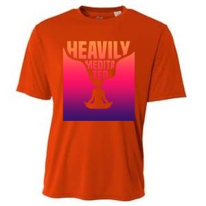 Heavily Meditated Great Gift Yoga Spiritual Meditation Great Gift Cooling Performance Crew T-Shirt