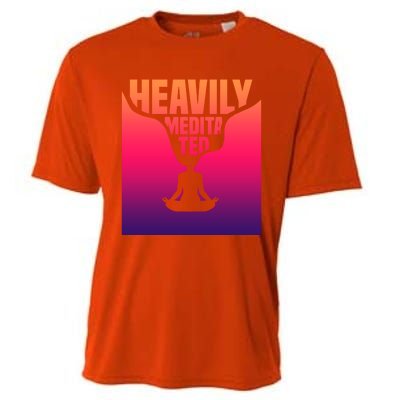 Heavily Meditated Great Gift Yoga Spiritual Meditation Great Gift Cooling Performance Crew T-Shirt