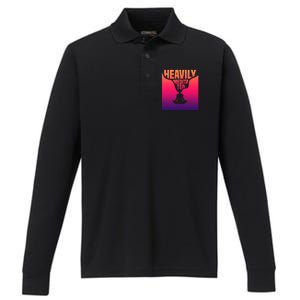 Heavily Meditated Great Gift Yoga Spiritual Meditation Great Gift Performance Long Sleeve Polo