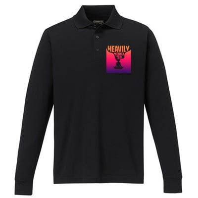 Heavily Meditated Great Gift Yoga Spiritual Meditation Great Gift Performance Long Sleeve Polo