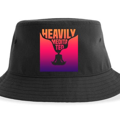 Heavily Meditated Great Gift Yoga Spiritual Meditation Great Gift Sustainable Bucket Hat