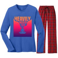 Heavily Meditated Great Gift Yoga Spiritual Meditation Great Gift Women's Long Sleeve Flannel Pajama Set 