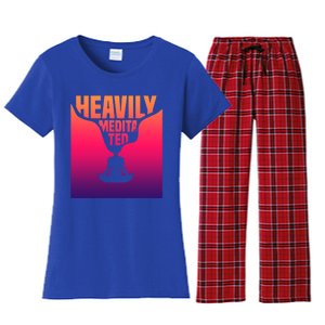 Heavily Meditated Great Gift Yoga Spiritual Meditation Great Gift Women's Flannel Pajama Set