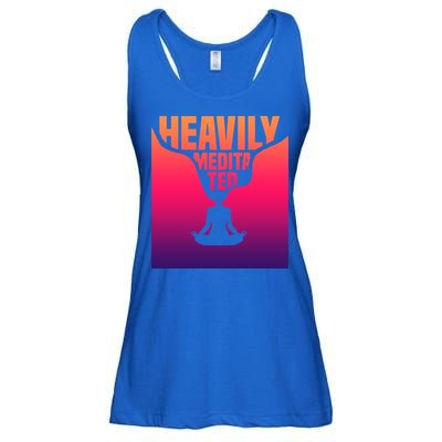 Heavily Meditated Great Gift Yoga Spiritual Meditation Great Gift Ladies Essential Flowy Tank