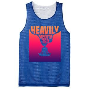 Heavily Meditated Great Gift Yoga Spiritual Meditation Great Gift Mesh Reversible Basketball Jersey Tank