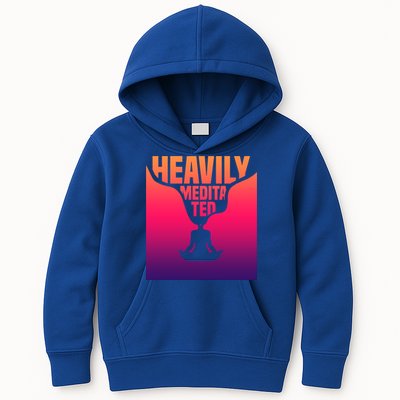 Heavily Meditated Great Gift Yoga Spiritual Meditation Great Gift Kids Hoodie