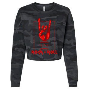 Heavy Metal Guitar Death Metal Rock N Roll Music Cropped Pullover Crew