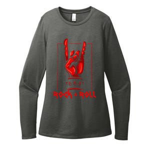 Heavy Metal Guitar Death Metal Rock N Roll Music Womens CVC Long Sleeve Shirt