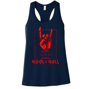 Heavy Metal Guitar Death Metal Rock N Roll Music Women's Racerback Tank