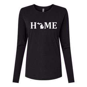 Home Michigan Great Lake State MI Est 1837 Home Womens Cotton Relaxed Long Sleeve T-Shirt