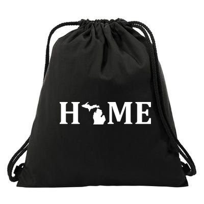 Home Michigan Great Lake State MI Est 1837 Home Drawstring Bag