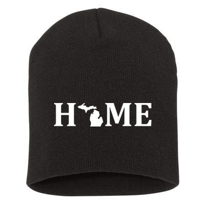 Home Michigan Great Lake State MI Est 1837 Home Short Acrylic Beanie