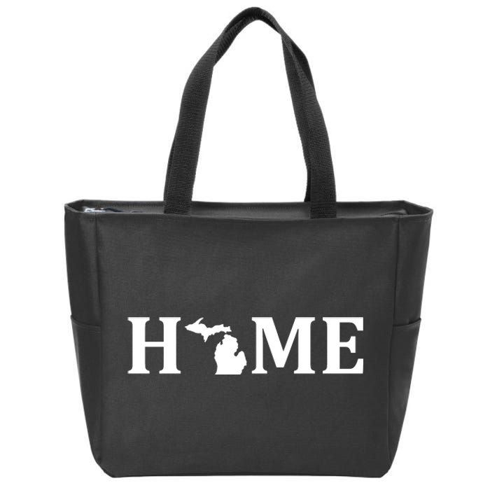 Home Michigan Great Lake State MI Est 1837 Home Zip Tote Bag