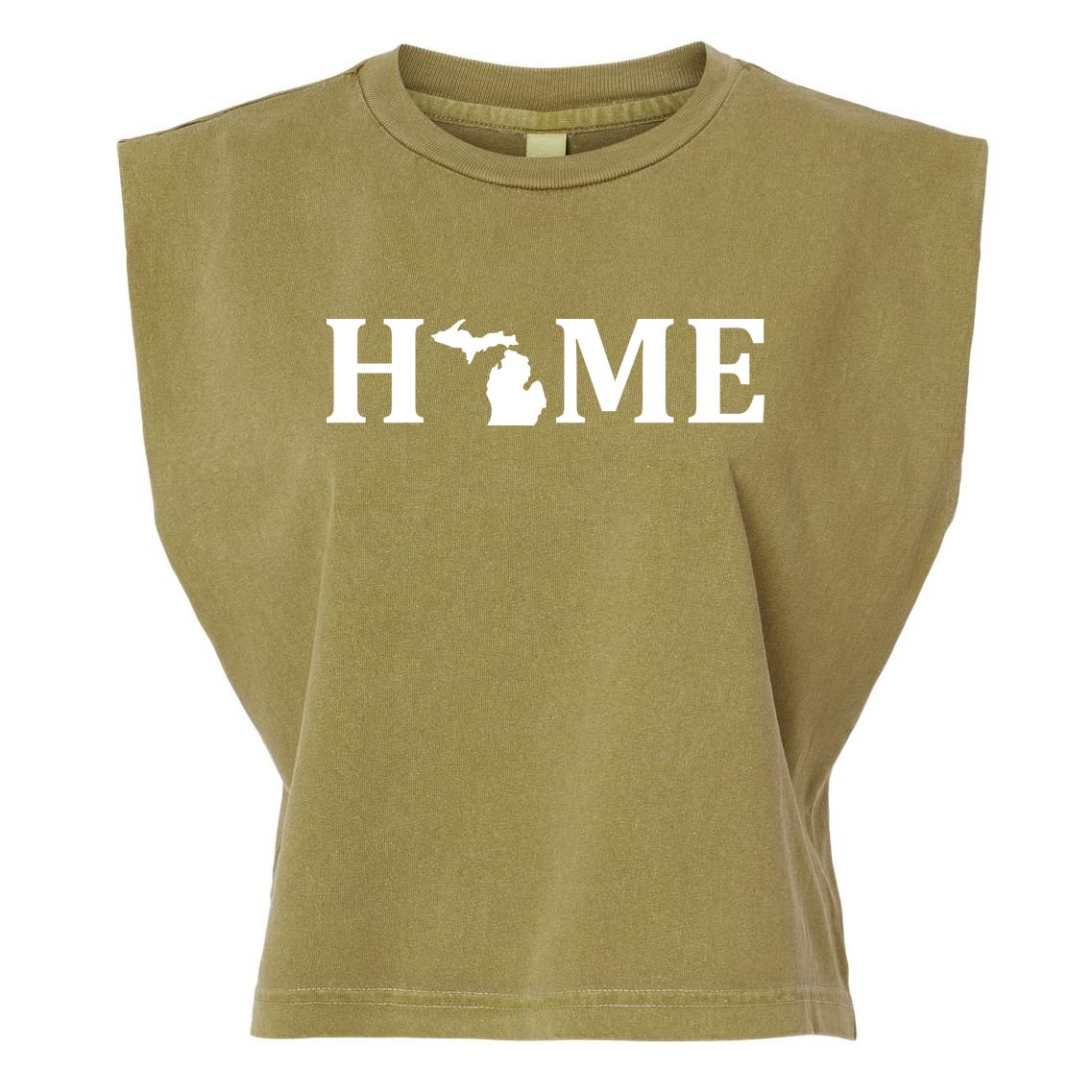 Home Michigan Great Lake State MI Est 1837 Home Garment-Dyed Women's Muscle Tee