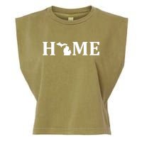 Home Michigan Great Lake State MI Est 1837 Home Garment-Dyed Women's Muscle Tee