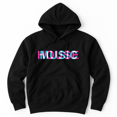 House Music Glitch Optical Illusion Edm Rave Dj Hoodie