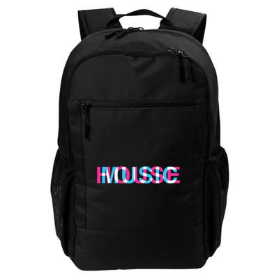 House Music Glitch Optical Illusion Edm Rave Dj Backpack