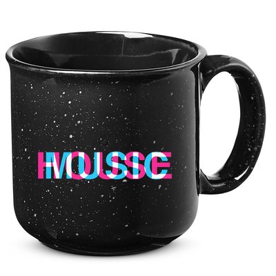 House Music Glitch Optical Illusion Edm Rave Dj 15oz Campfire Ceramic Mug