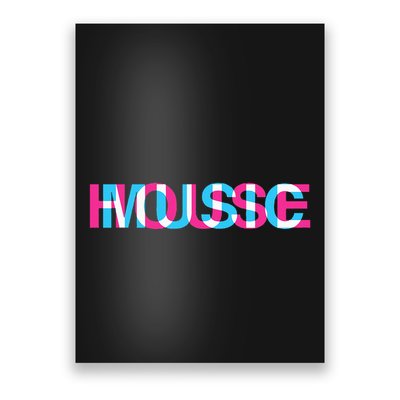 House Music Glitch Optical Illusion Edm Rave Dj Poster
