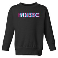 House Music Glitch Optical Illusion Edm Rave Dj Toddler Sweatshirt