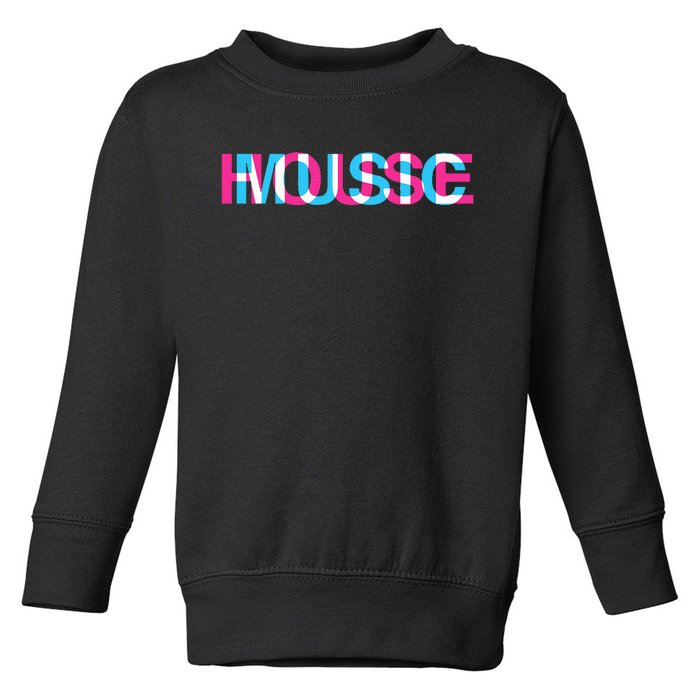 House Music Glitch Optical Illusion Edm Rave Dj Toddler Sweatshirt