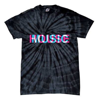 House Music Glitch Optical Illusion Edm Rave Dj Tie-Dye T-Shirt