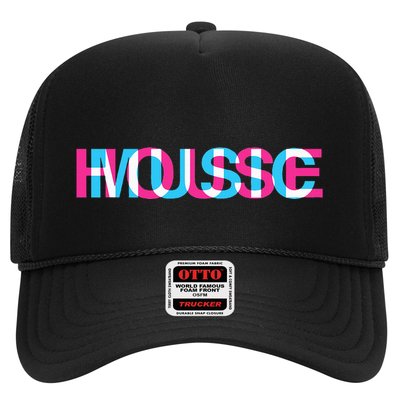 House Music Glitch Optical Illusion Edm Rave Dj Trucker Hat