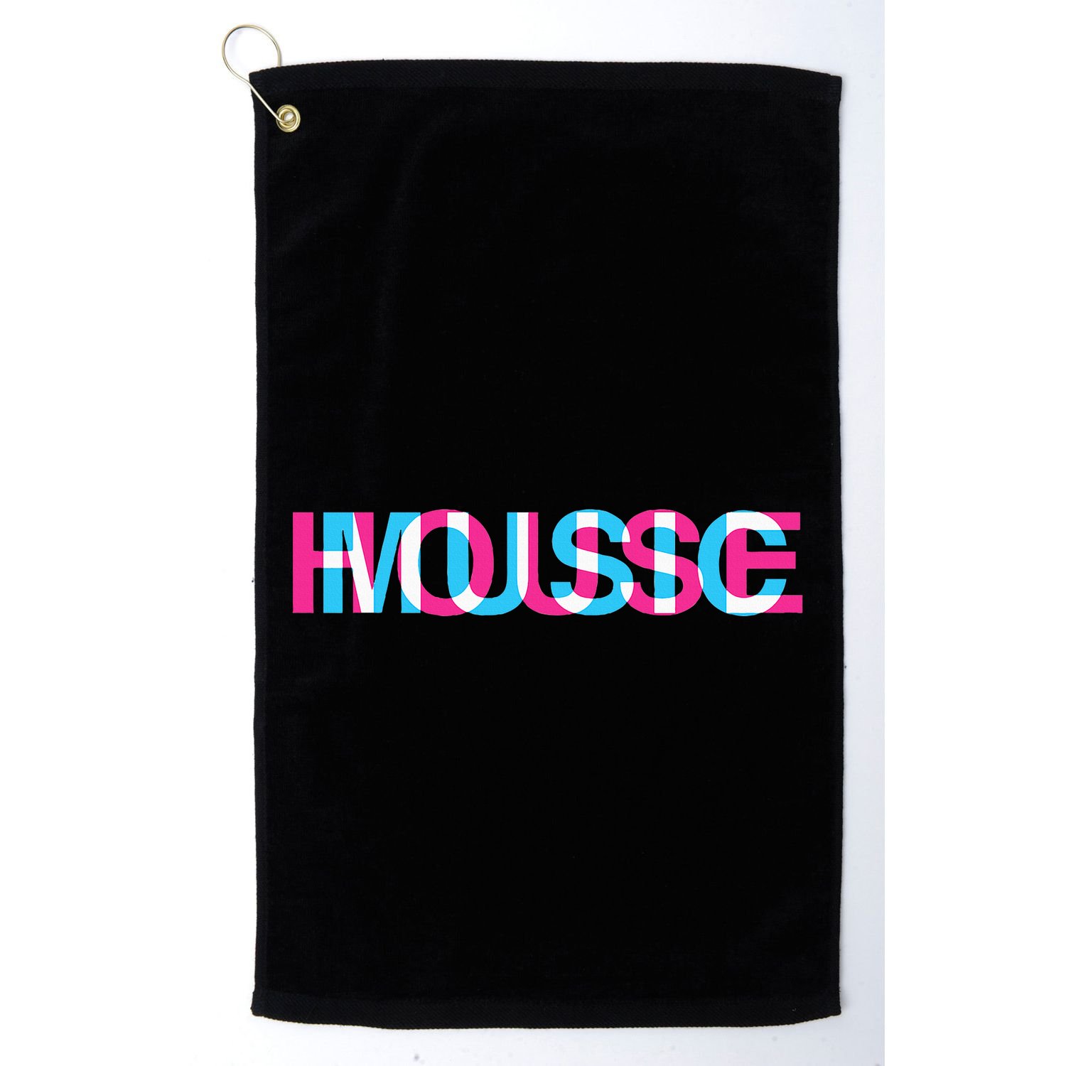 House Music Glitch Optical Illusion Edm Rave Dj Golf Towel