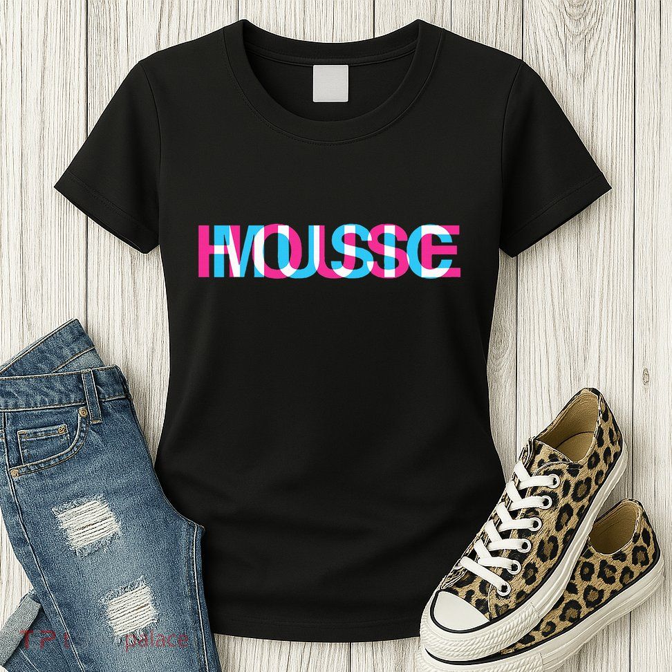 House Music Glitch Optical Illusion Edm Rave Dj Womens T-Shirt