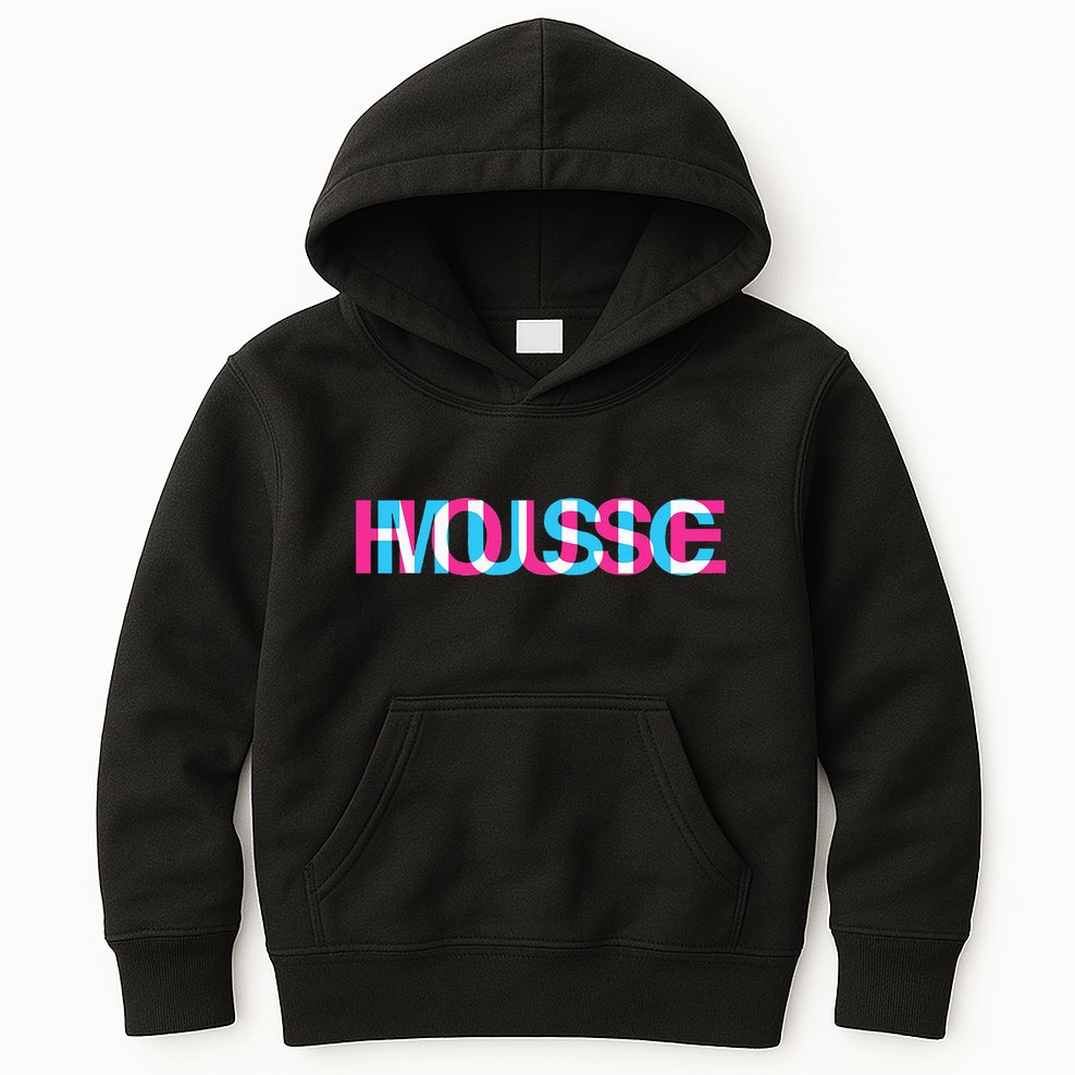 House Music Glitch Optical Illusion Edm Rave Dj Kids Hoodie