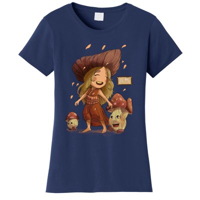 Happy Mushoroom Girl Women's T-Shirt