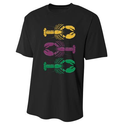 Happy Mardi Gras 2024 Crawfish Matching Party Vintage Performance Sprint T-Shirt