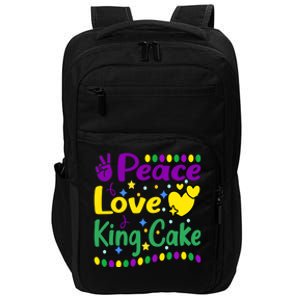 Happy Mardi Gras King Cake Peace Love Gift Impact Tech Backpack