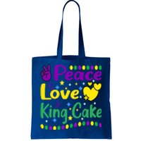 Happy Mardi Gras King Cake Peace Love Gift Tote Bag