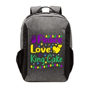 Happy Mardi Gras King Cake Peace Love Gift Vector Backpack