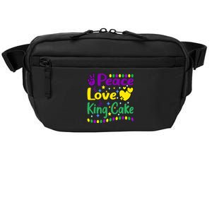 Happy Mardi Gras King Cake Peace Love Gift Crossbody Pack