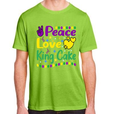 Happy Mardi Gras King Cake Peace Love Gift Adult ChromaSoft Performance T-Shirt