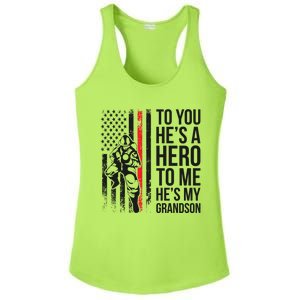 Hes My Grandson Grandpa Of A Firefighter Grandpa Meaningful Gift Ladies PosiCharge Competitor Racerback Tank