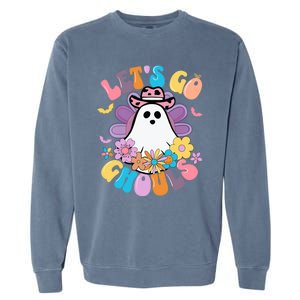 Halloween Meaningful Gift Lets Go Ghouls Gift Garment-Dyed Sweatshirt