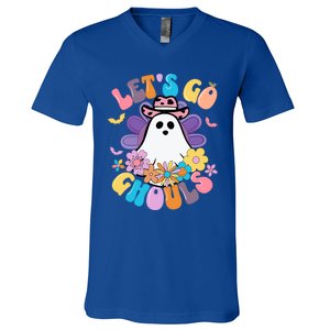 Halloween Meaningful Gift Lets Go Ghouls Gift V-Neck T-Shirt