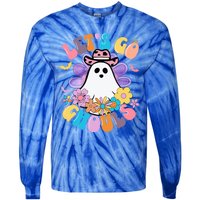 Halloween Meaningful Gift Lets Go Ghouls Gift Tie-Dye Long Sleeve Shirt