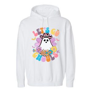 Halloween Meaningful Gift Lets Go Ghouls Gift Garment-Dyed Fleece Hoodie