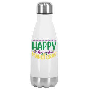 Happy Mardi Gras Stainless Steel Insulated Water Bottle