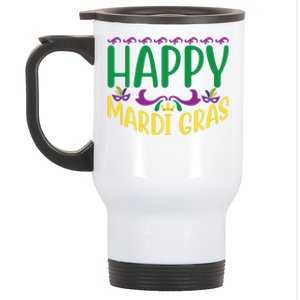 Happy Mardi Gras Stainless Steel Travel Mug