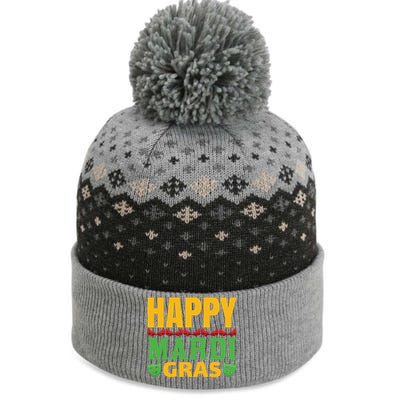 Happy Mardi Gras The Baniff Cuffed Pom Beanie