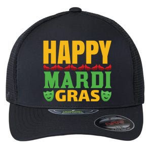 Happy Mardi Gras Flexfit Unipanel Trucker Cap