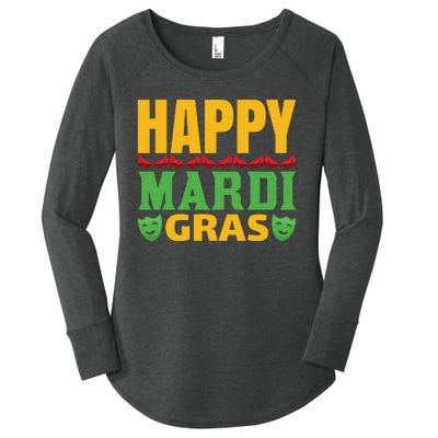 Happy Mardi Gras Women's Perfect Tri Tunic Long Sleeve Shirt