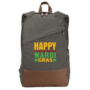 Happy Mardi Gras Cotton Canvas Backpack