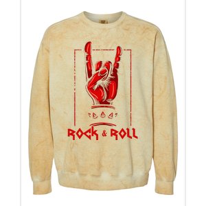 Heavy Metal Guitar Death Metal Rock N Roll Music Colorblast Crewneck Sweatshirt